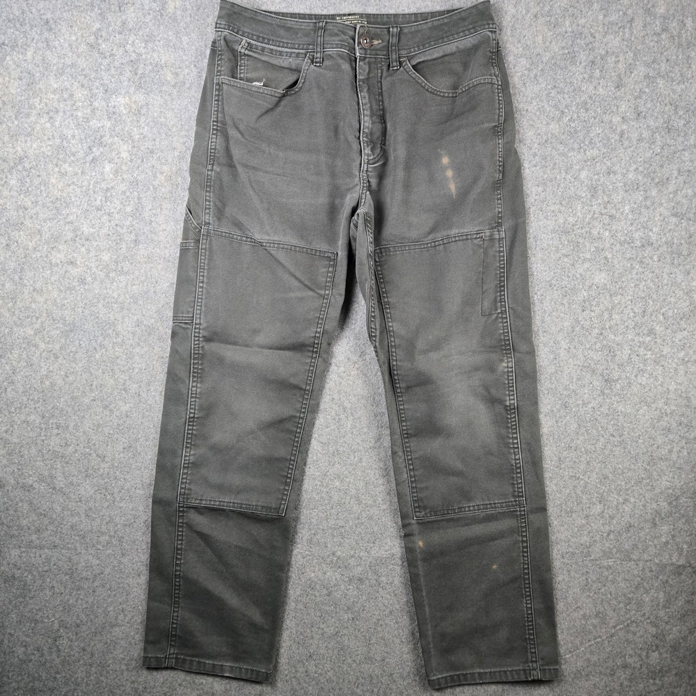 REI Co-op Double Knee Pants Mens 32x30 Gray Canvas Workwear Hiking Gorpcore